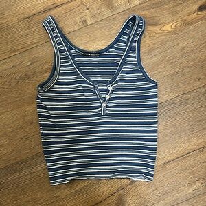 Brandy Melville Blue Striped Tank Top